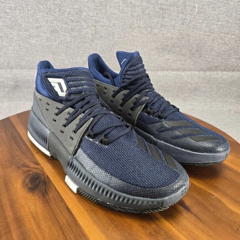 Adidas Dame 3 Mens Basketball Shoes Blue‎ Black Sneakers BB8271 Size 12